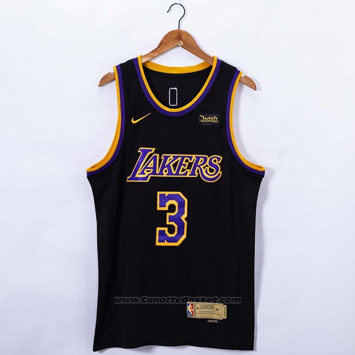 Maglia Los Angeles Lakers Anthony Davis #3 Earned 2020-21 Nero